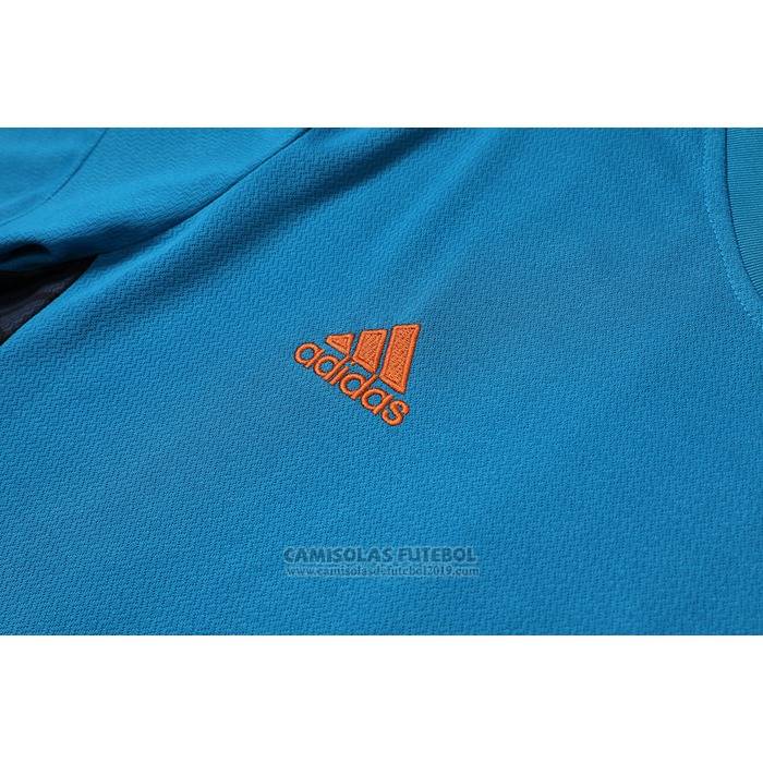 Fato de Treino Manchester United Manga Curta 2022-2023 Azul - Calcas Curta